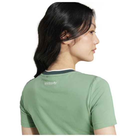 Adidas Γυνακεία κοντομάνικη μπλούζα Badge Slim 3-Stripes Tee Graphic